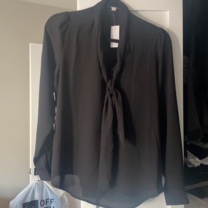 X2 Loft tie neck blouses